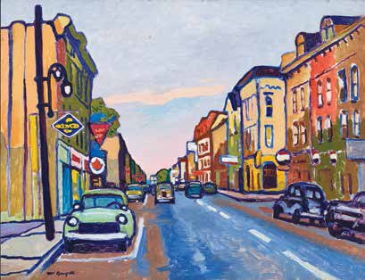 Clark McDougall, "Talbot Street, St. Thomas, Looking East to Metcalfe Street," circa 1950