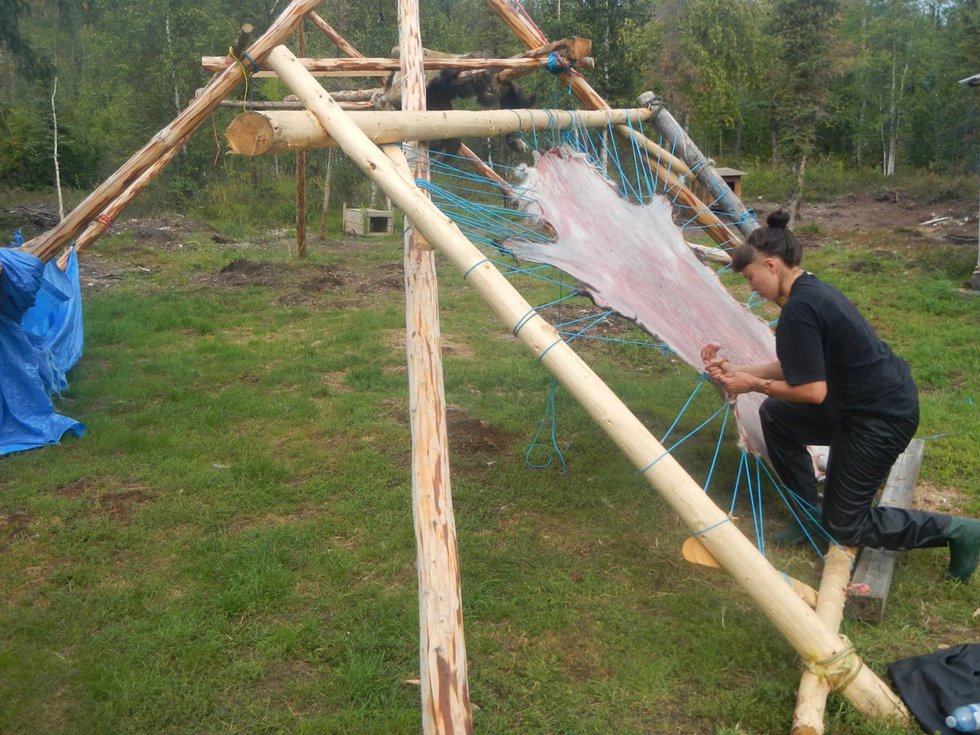 Jeneen Frei Njootli, Hide Scrape for "Being Skidoo," Vuntut Gwitchin First Nation