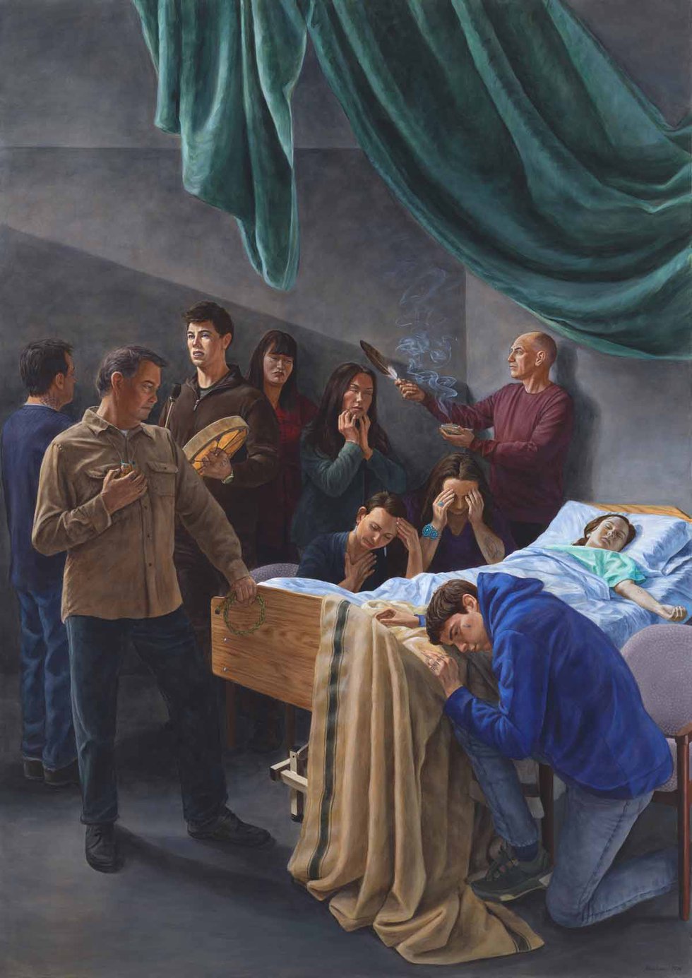 Kent Monkman, "Death of The Virgin (After Caravaggio), 2016