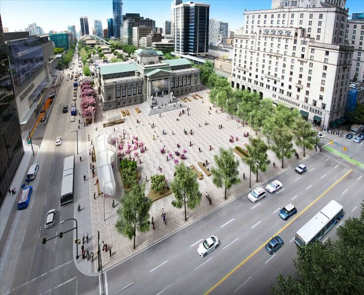 Vancouver Art Gallery North Plaza Rendering