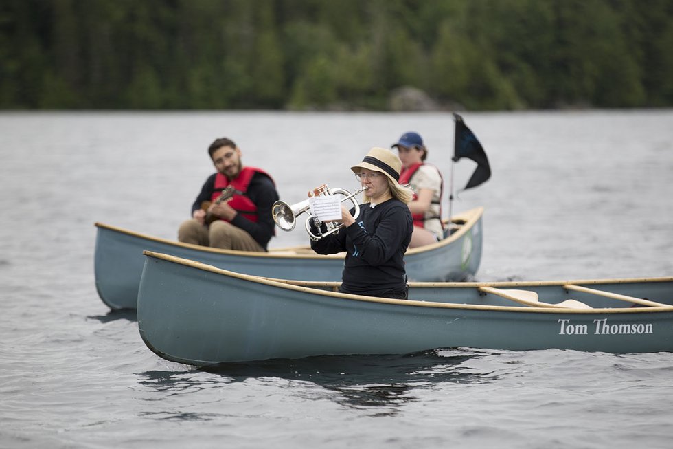 Paul Walde, "Tom Thomson Centennial Swim," July 8, 2017