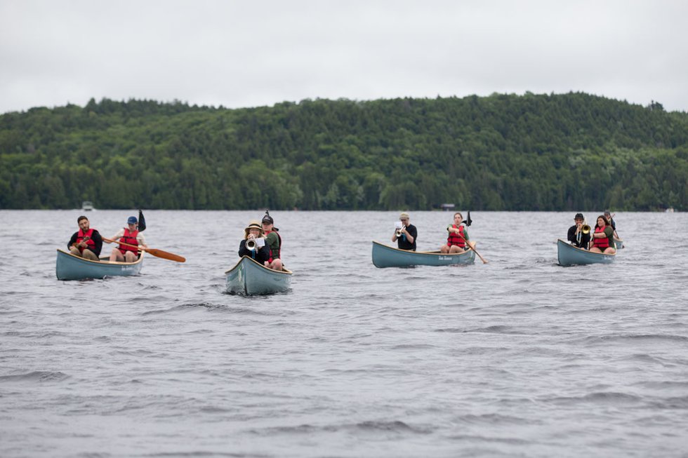 Paul Walde, "Tom Thomson Centennial Swim," July 8, 2017