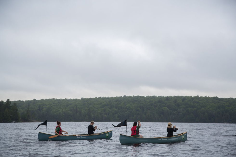 Paul Walde, "Tom Thomson Centennial Swim," July 8, 2017