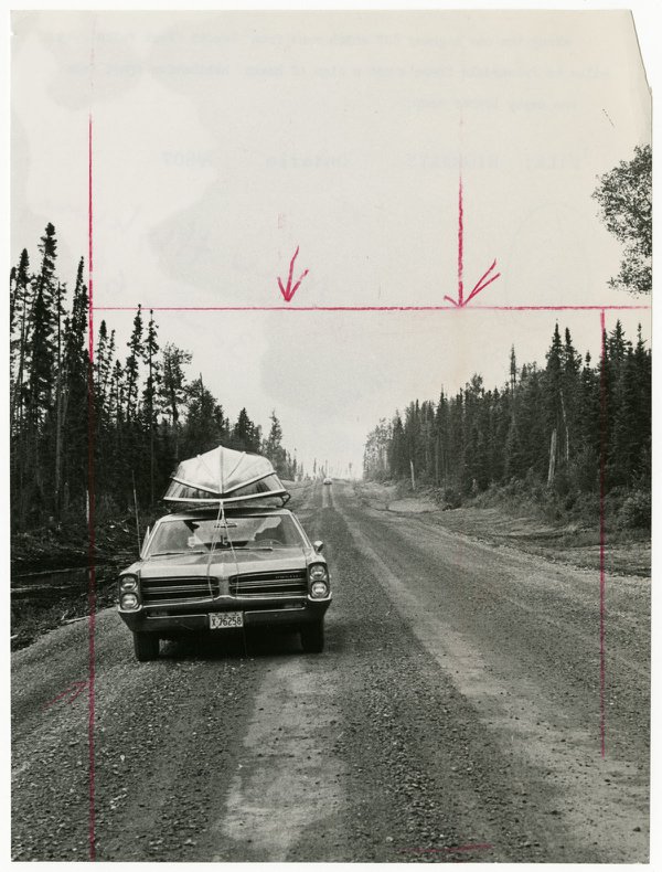 Unknown Photographer, "Along the new Highway 807, which runs from Smooth Rock Falls to Fraserdale, Ontario, there's not a sign of human habitation apart from one empty lumber camp," circa 1966