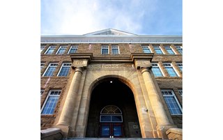 An exterior view of cSPACE, Calgary's new arts centre, in the former King Edward School