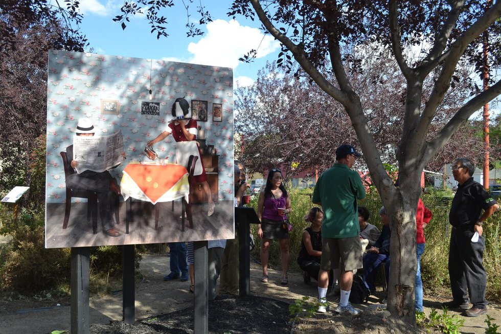 Public unveiling of Xiao Han’s work about Yee Clun and the White Women’s Labour Law, a permanent installation in Regina’s Art Park in August.