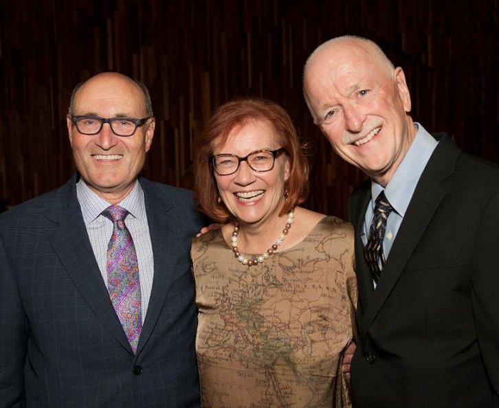 George Bezaire, Aritha Van Herk and George Webber at Glenbow