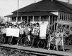 Striking students at Port Hammond public school in Haney in the 1930s. Photo by Stan Williams/Vancouver Sun.