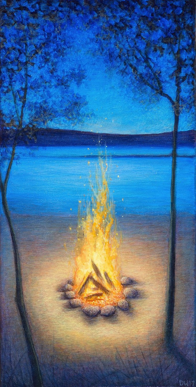 Debbie Wozniak-Bonk, &quot;Sit by the Fire,&quot; 2017