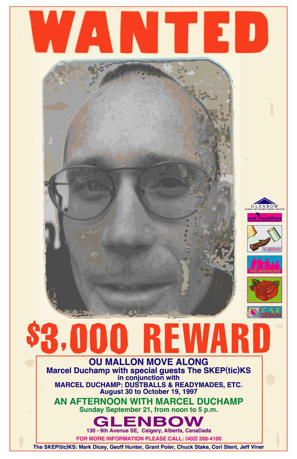 SKEP(tic)KS, “Wanted poster for group collaborative performance at the Glenbow Museum,” 1997