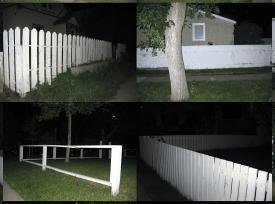 "White Fence at Night"