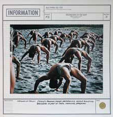 N.E. Thing Co. Ltd. Information Sheet for &quot;Celebration of the Body,&quot; 1976, photographs mounted on paper, 111.8 x 111.8 cm. Photo courtesy Iain Baxter&amp;.