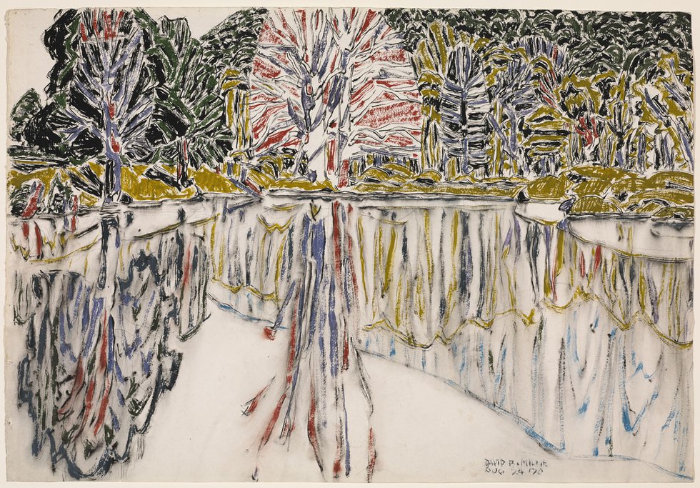 David Milne, “Pink Reflections, Bishop’s Pond,” 1920