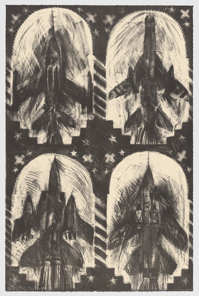 Carel Moiseiwitsch, “Untitled (Four Black Jets),” 1992