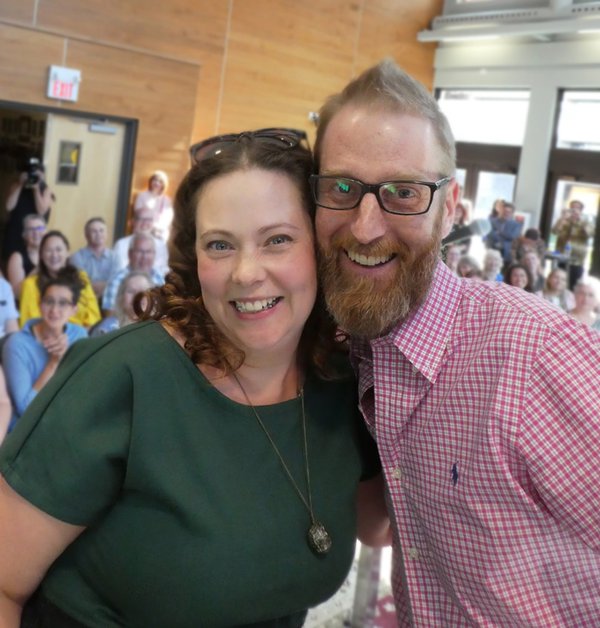 Gillian Willans pictured with Julian Forrest (previous winner of the Foote Prize) at the ceremony on June 21st. (photo by Chris W. Carson)