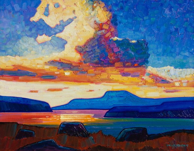 Nicholas Bott, "B.C. Coast Sunset," no date