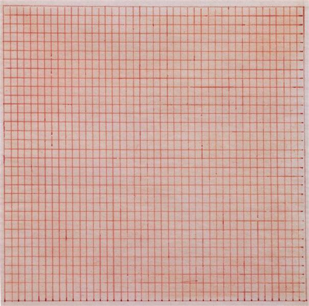 Agnes Martin, "Untitled," 1963 (©Agnes Martin courtesy of WikiArt)