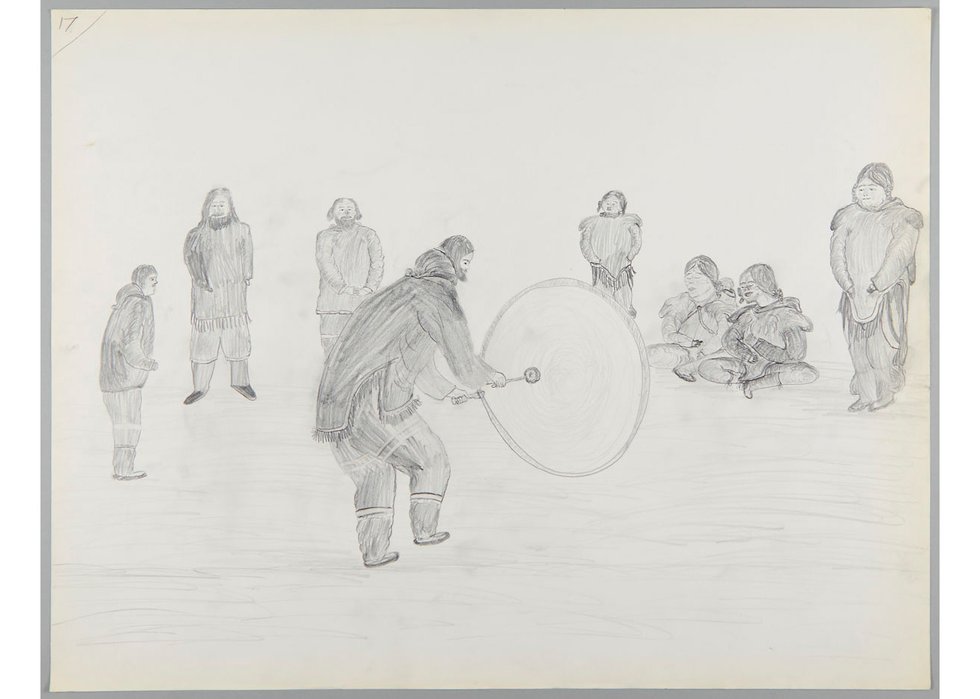 Cornelius (Kooneeloosee) Nutarak, "Celebration and Drum Dancing," 1964