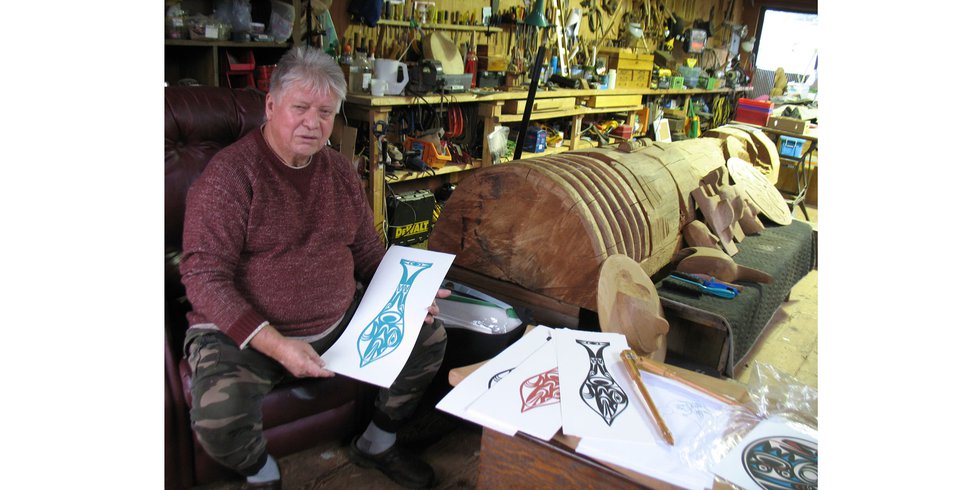 TEMOSEN (Charles Elliott) in his studio (photo by Portia Priegert)