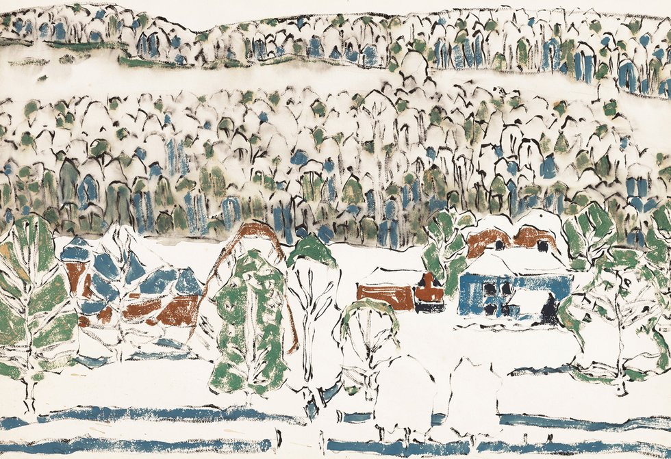 David Brown Milne, "Soft Hills (Misty Hill) (Boston Corners, N.Y.)," 1917