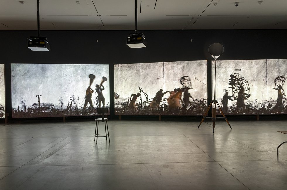 William Kentridge, "More Sweetly Play the Dance," 2015