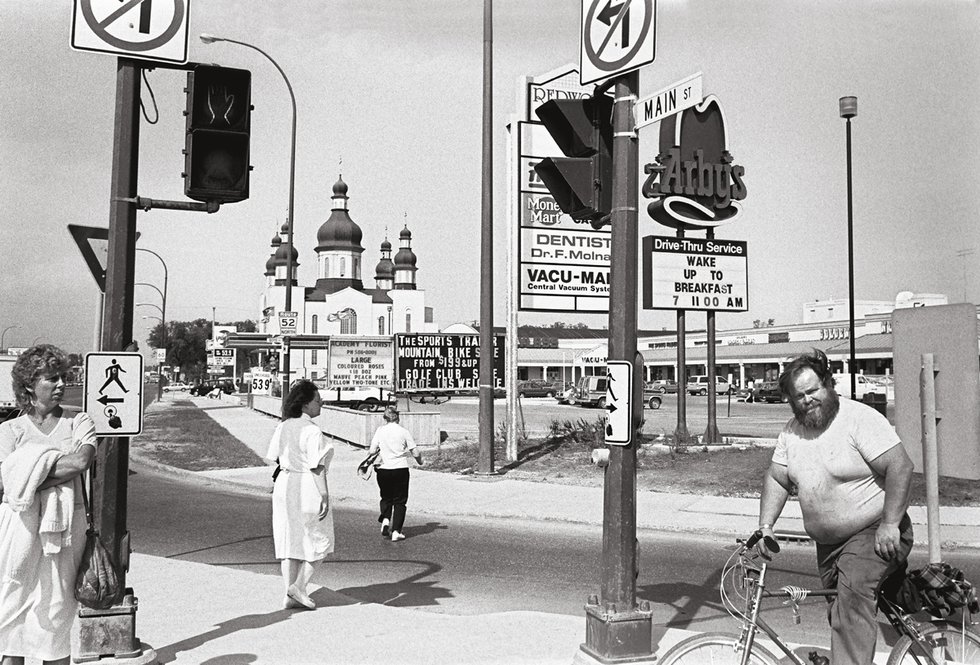 John Paskievich, “Main Street and Redwood Avenue,” from the series North End, Winnipeg, circa 1985