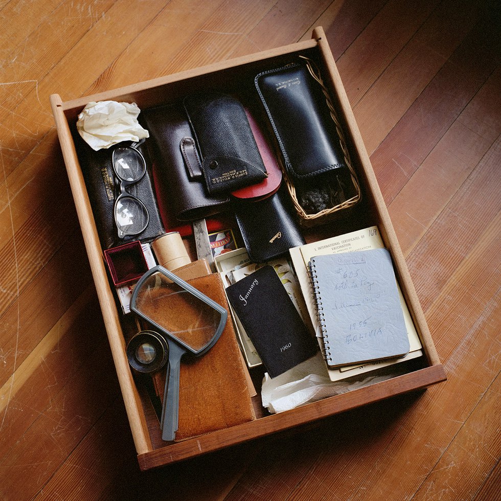 Carol Sawyer, “Desk Drawer: Eyeglasses,” 2019