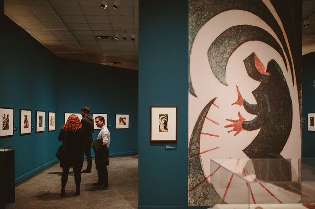 Installation of Sybil Andrews: Art and Life at Glenbow, Oct 19, 2019 - Jan 12, 2020