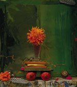 "Still Life, Pomegranates on Green"