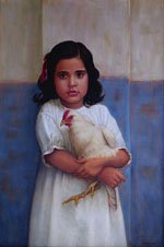 "My Sister Pratibha with her Pet Hen"