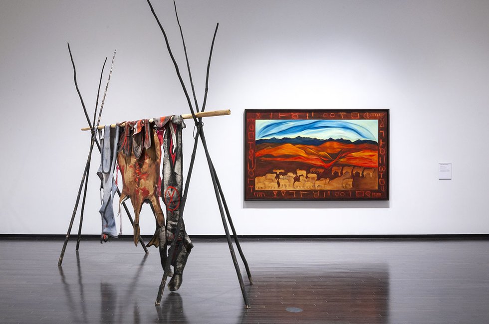 Joane Cardinal-Schubert, "Drying Rack," 1984