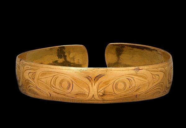 Charles Edenshaw, "Bracelet," late 19th C., gold, (collection of the Vancouver Art Gallery, Gift from Donald Ellis in honour of Daina Augaitis, photo by John Taylor)