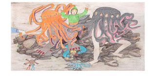 Shuvinai Ashoona, "Composition (Attack of the Tentacle Monsters)," 2015