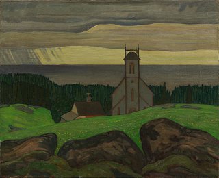 J.E.H. MacDonald, "Church by the Sea," 1924