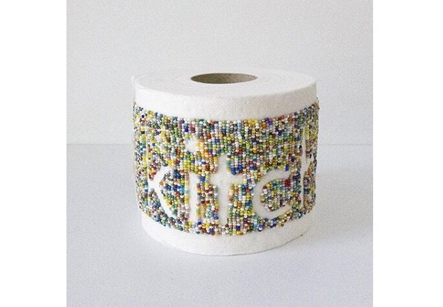 Audie Murray's 2019 work, "Kitchisk," made with toilet paper and seed beads, is part of the online show, "Bead Speak 2.0," at the Slate Fine Art Gallery in Regina.