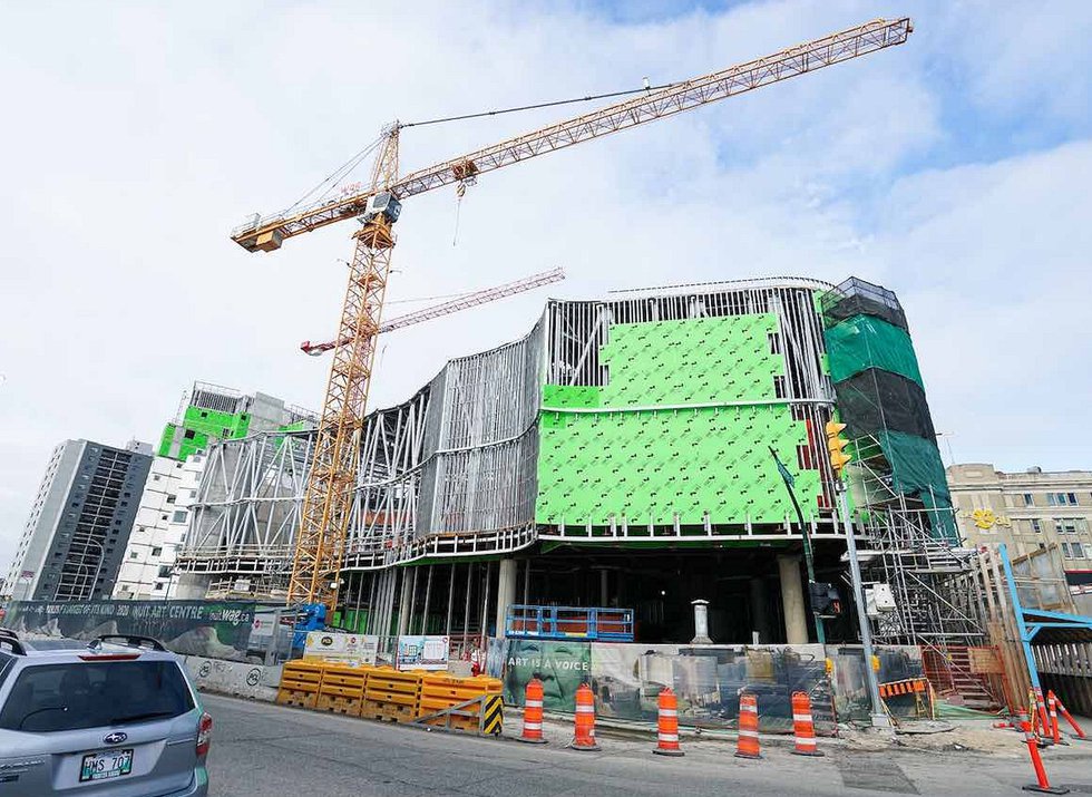 The Winnipeg Art Gallery’s Inuit Art Centre, designed by Michael Maltzan Architecture, opens this winter. ( photo by Tyler Walsh/Tourism Winnipeg)