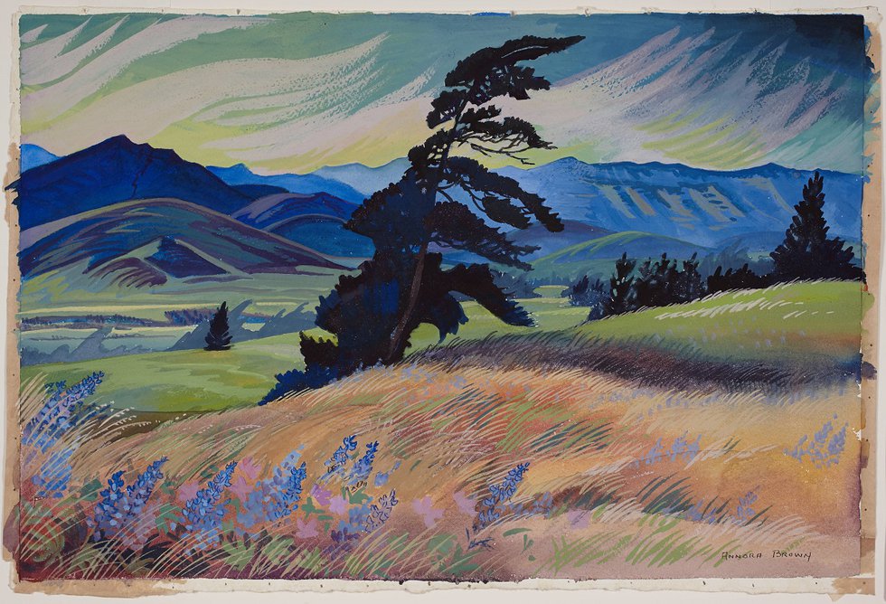 Annora Brown, “Windblown Tree at Lee’s Lake,” no date