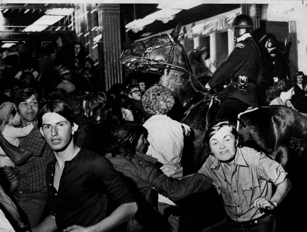 The 1971 Gastown riot (photo by Glenn Baglo, Vancouver Sun)