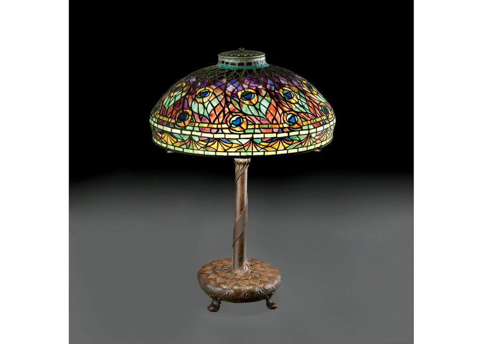 Louis C. Tiffany, “Peacock Table Lamp,” about 1905