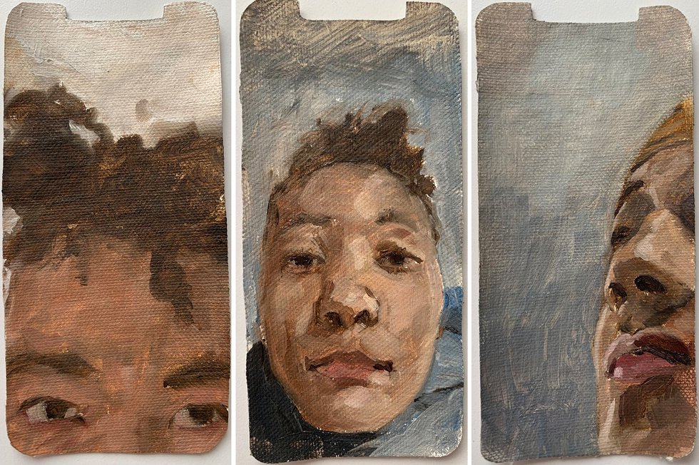 Braxton Garneau, "Rial," "Thea," and "Tijs" (left to right), 2021