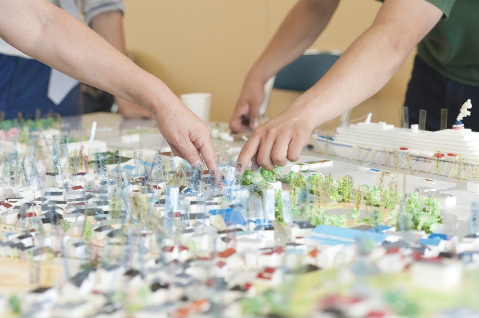 The “Town of Memory” workshop in Ōfunato City, Iwate Prefecture. (photo by Tatsuya Fuji)