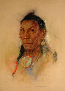 "Native Portrait, (Good Eagle, Siksika)"