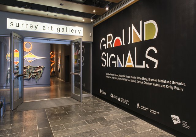 Entrance to Surrey Art Gallery and Ground Signals exhibit. (photo by SITE Photography)