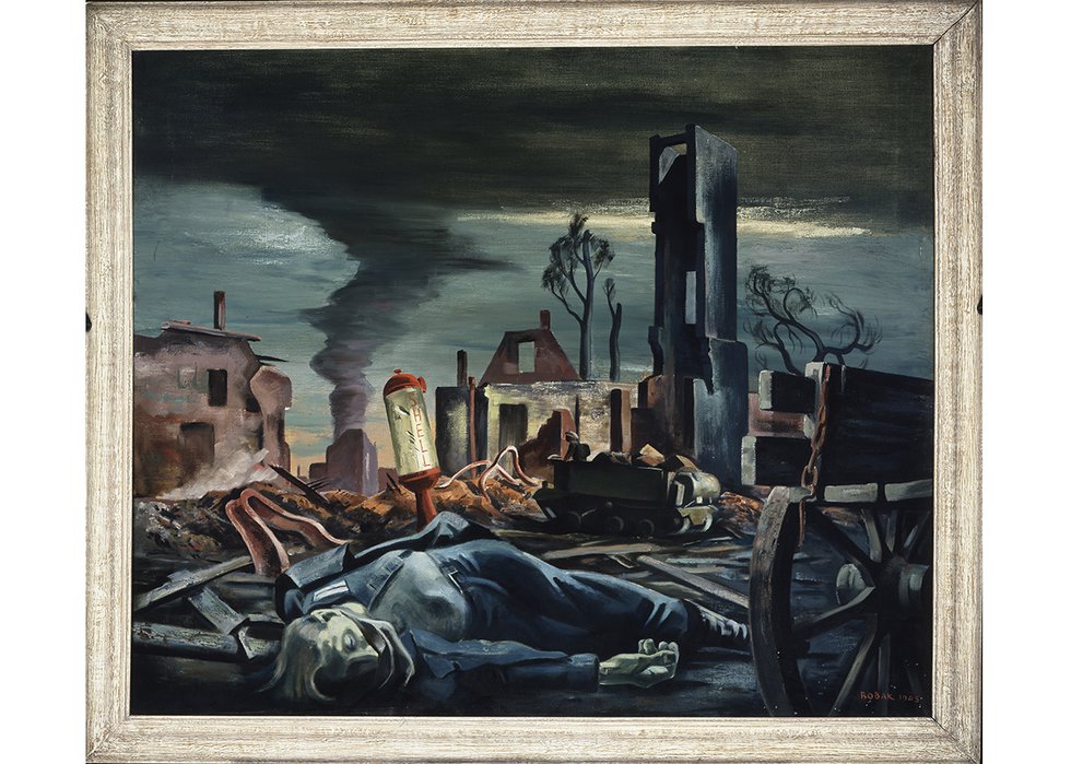 Bruno Bobak, "Friesoythe, Germany," 1945