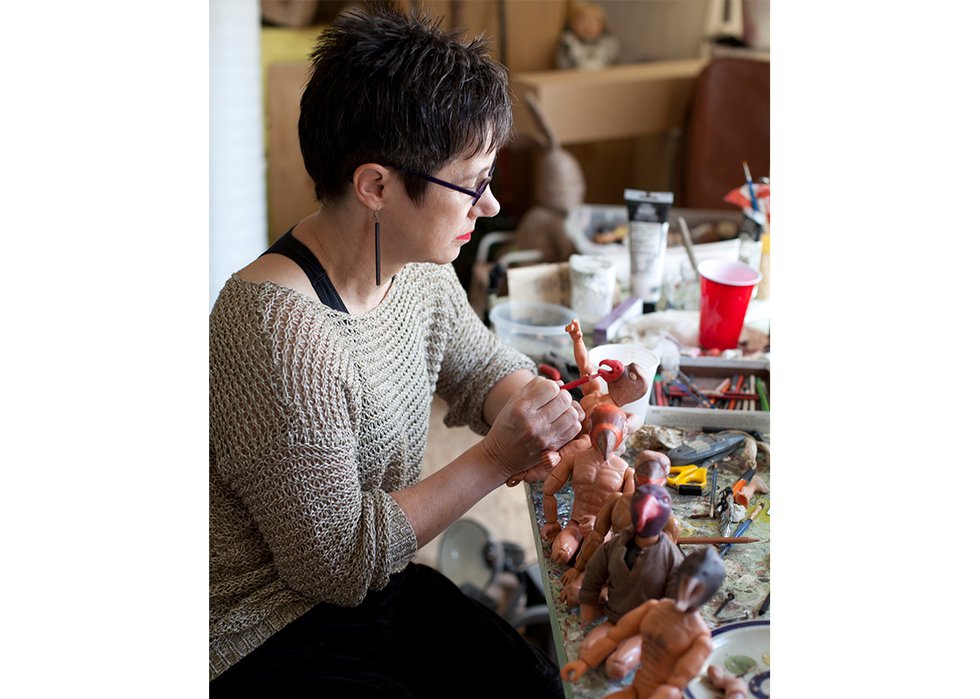 Diana Thorneycroft works in her studio. (courtesy of artist)