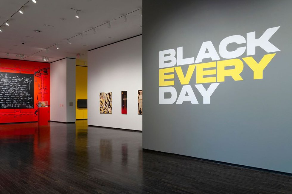 Installation view of “Black Every Day,” 2021