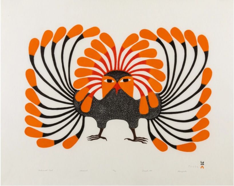 Kenojuak Ashevak, “Autumnal Owl,” 1999