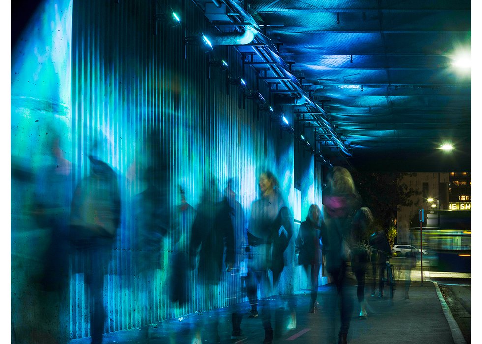 Vancouver's CODAaward winning public sculpture “Sea Change,” 2020, was designed by Jill Anholt with help from lighting designers and metal fabricators. (courtesy CODAawards)