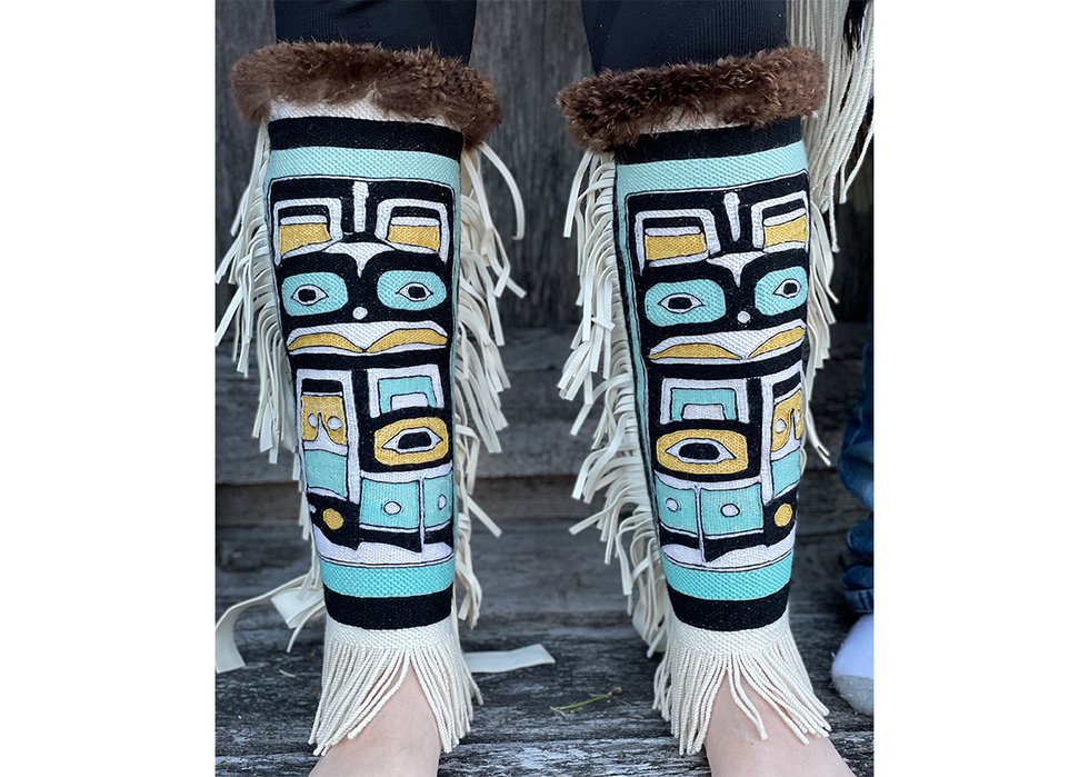 Sgaanjaad Sherri Dick, “Chilkat leggings,” 2004