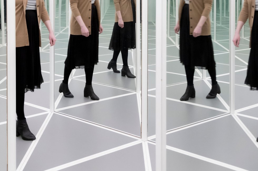 Ken Lum, “Mirror Maze with 12 Signs of Depression,” 2002